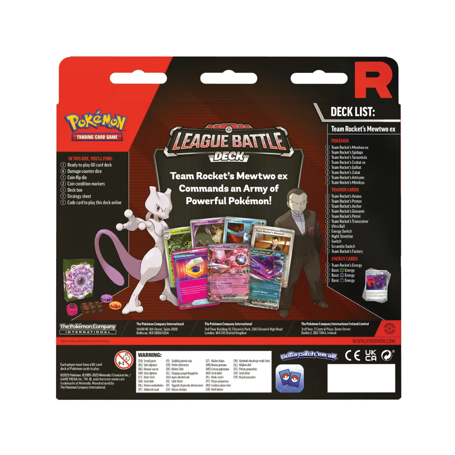 Pokemon Battle Deck Team Rocket's Mewtwo ex (EN)